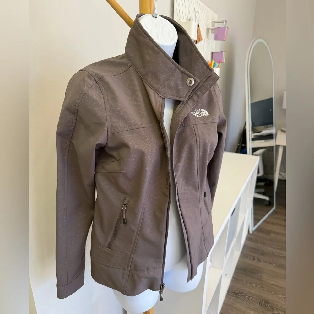 The North Face Soft Shell Jacket, gray/mauve Small